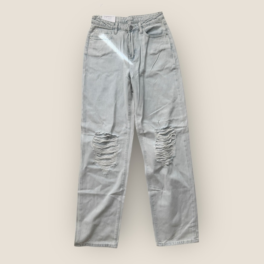 WeWoreWhat | Mid Rise Distressed Straight Leg Jeans - Size 26 - Image 3