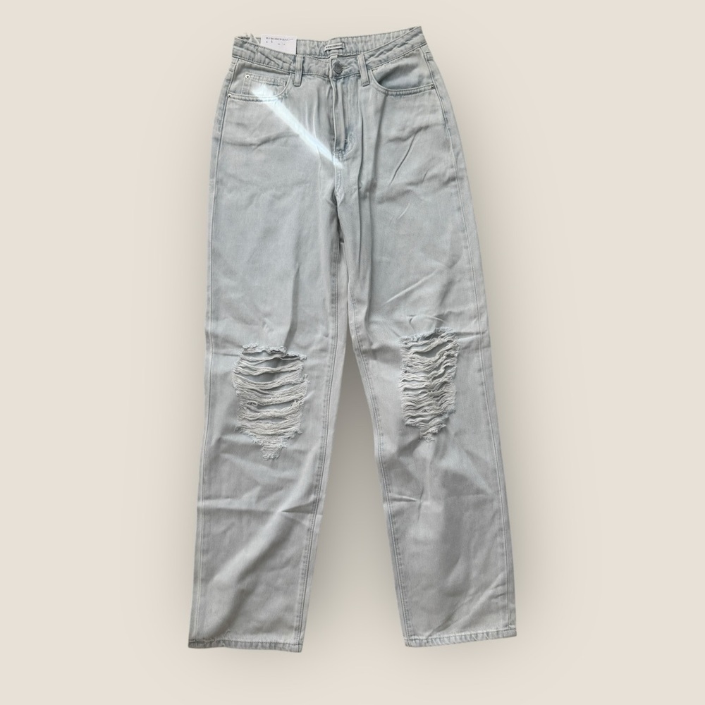 WeWoreWhat | Mid Rise Distressed Straight Leg Jeans - Size 26 - Image 4